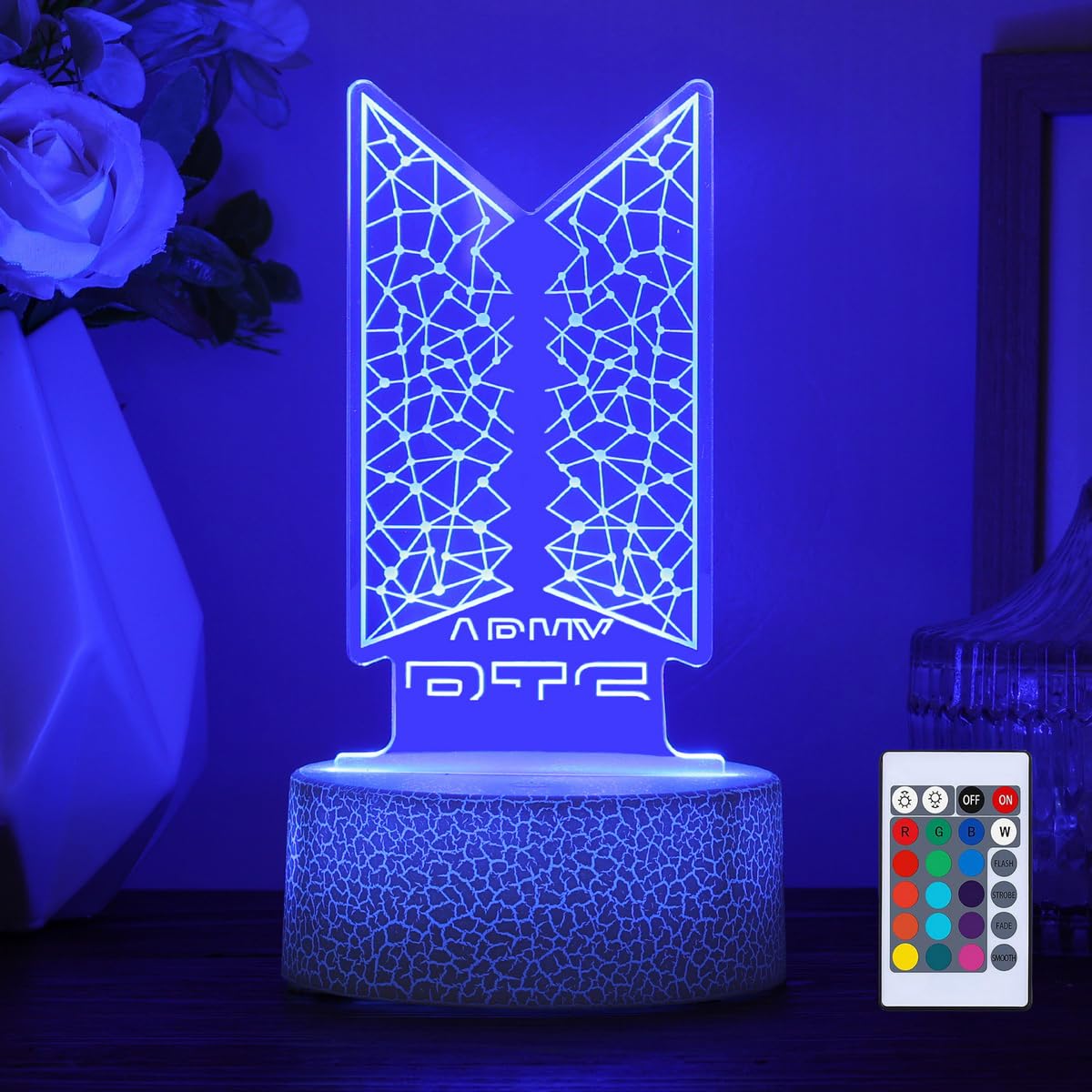 YANENG Bangtan Boys 16 Colors LED Acrylic Night Light Bedside